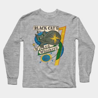 Black Cat's Wicked Whiskers Long Sleeve T-Shirt